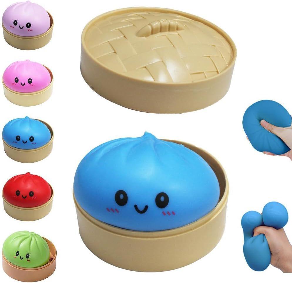 Dumpling Squishies carry around soft non-stick hand squeeze pull back decompression toy