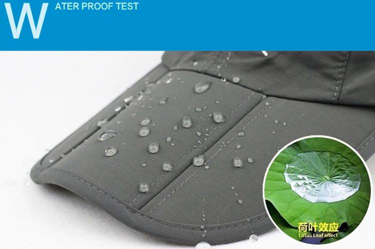 Spring Summer Outdoor Sport Baseball Cap Quick Drying Hat Unisex Waterproof Breathable Cap Foldable Cycling hat Sun Protection
