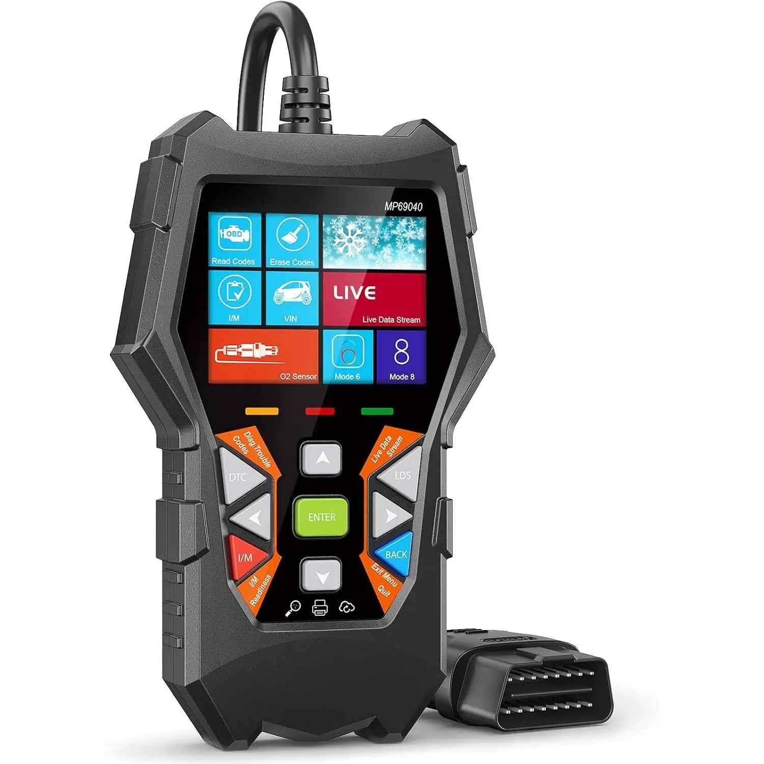 MP69040  OBD2 Scanner Check Engine Fault Code Reader Diagnostic Scan Tool, Black