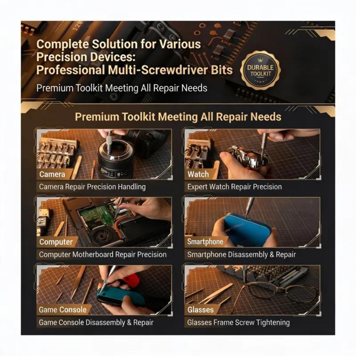 128-In-1 Magnetic Precision Screwdriver Set, Bamboo Stick Design Multi-Functional Home & Office Repair Tool, Perfect Valentine's Day Gift for Boyfriend Husband #GLOBAL PICKS Kit car Removal Portable