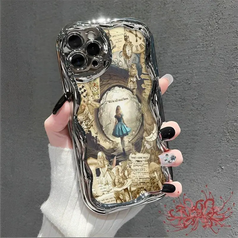 Vibrant Alice in Wonderland Mad Tea Party iPhone Case - Durable, Shockproof, Scratch-Resistant, Lightweight, Comfortable Grip Protection Accessory - Fits iPhone 18,17,16,15,14 Pro Max,14 Plus,13,12,11 Plus,Air - Trendy Gift
