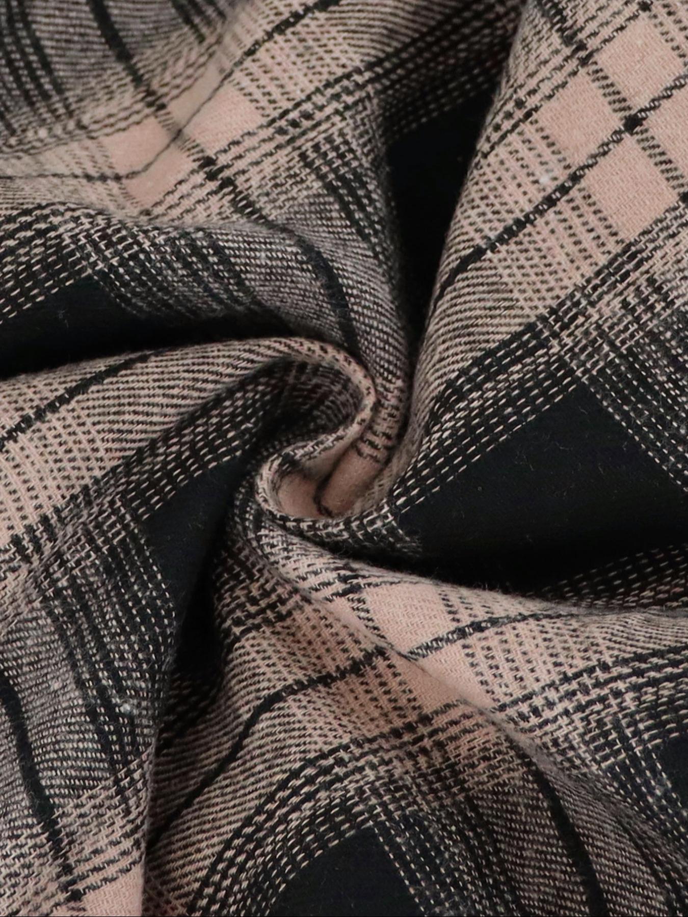 Women's Plaid Print Knot Front Asymmetrical Skirt, Casual Fashion Skirt for Daily Outdoor Wear, Women Clothes for Fall & Winter, Womenswear