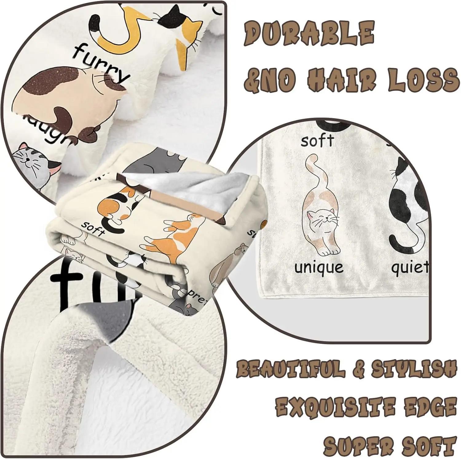 Viral Plush J-Jelly C-Cat Blanket Kawaii Room Decor Super Warm Flannel Throw Student Dorm Bedding Cozy Couch Accessory