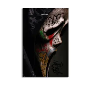 Halloween Ghost Mask Poster – Graffiti Art Horror Print – Scream Inspired UNFRAMED – Hypebeast Halloween Wall Decor Glossy Matte modern artwork Decoration Artistic(New Product Launch)