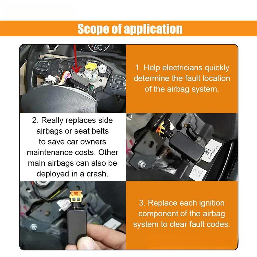 8PCS Car SRS Airbag Simulator Tester, Universal Airbag Bypass Resistor, Fault Finding Maintenance and Repair Tool, Auto Air Bag Diagnostic Scanner Testing Instrument for SUV Truck,