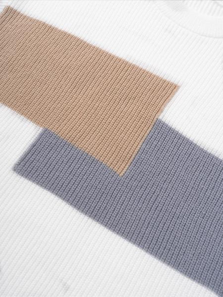 Men's Geometric Pattern Pullover Sweater, Stylish Casual Crew neck Drop Shoulder Long Sleeve Knitted Top, Color Block Striped Sleeve Design Fashion Fall Winter Inside Top Soft Warm Daily Life, Trendy Men's Outdoor Going Out Fashion Knitwear