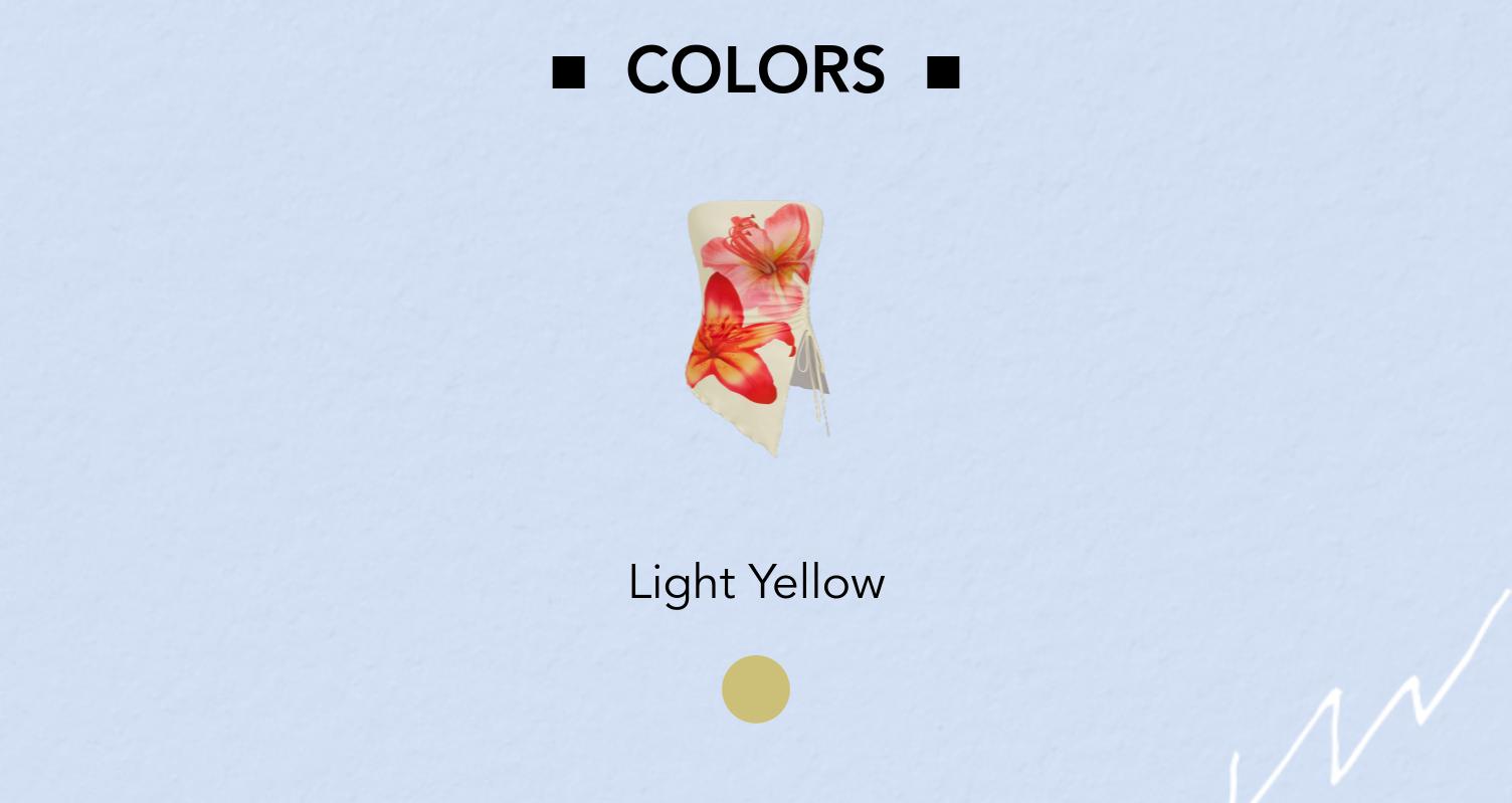 Cider [size 2-10] Floral Graphic Drawstring Asymmetrical Hem Bandeau Top