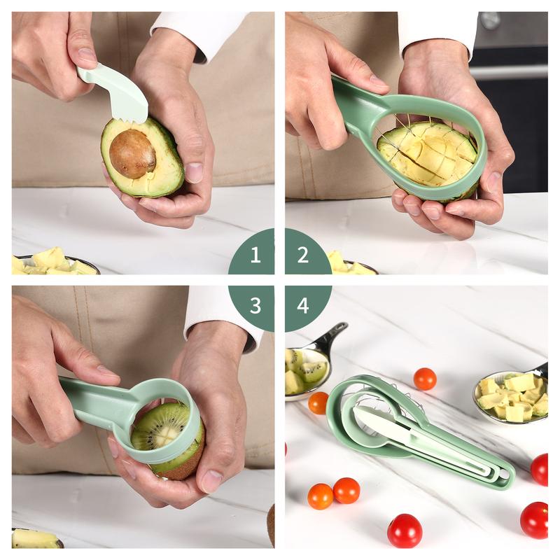 Multifunctional Avocado Cutter Corer and Peeling Tool Kitchen Gadget