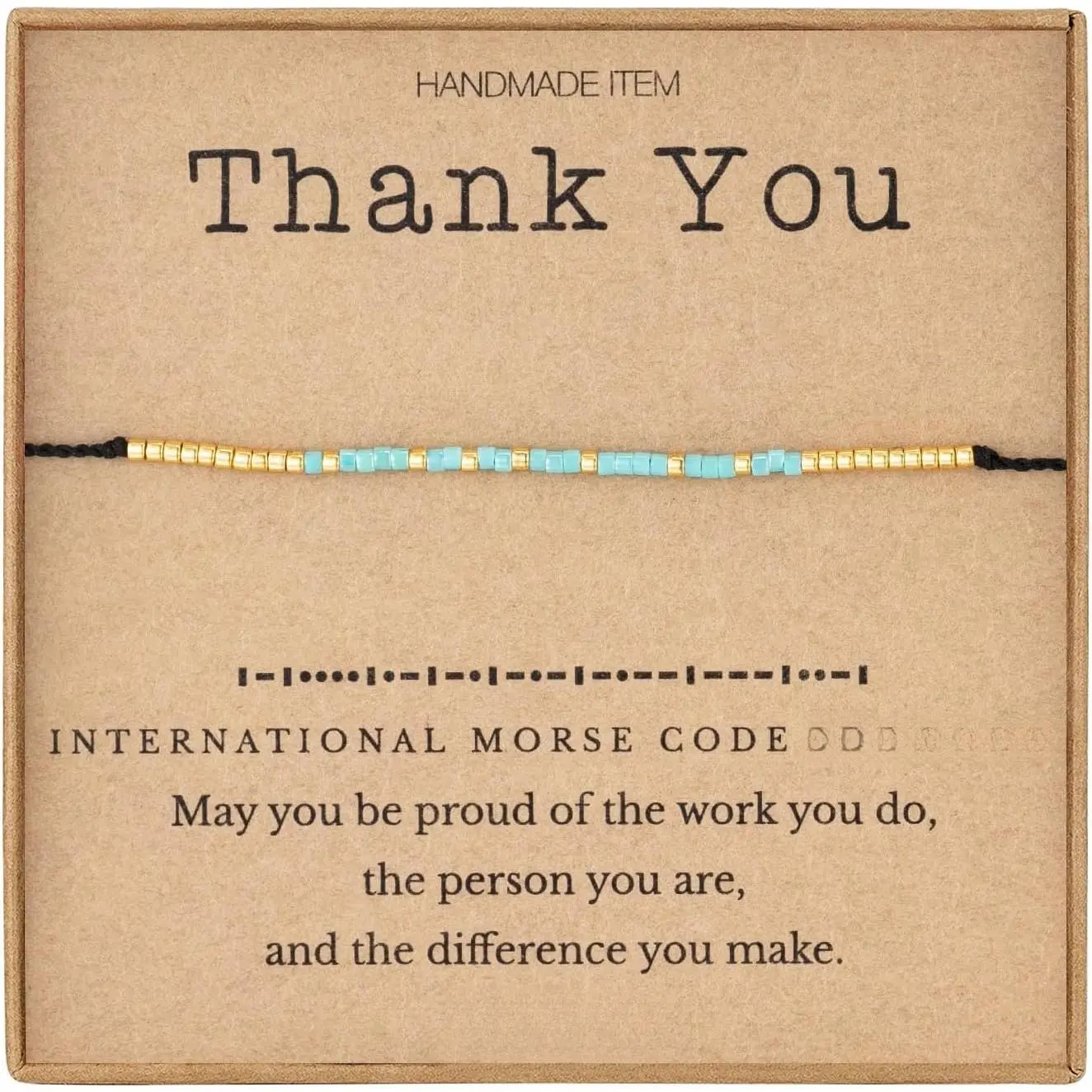 Coworker  Gifts for Women,Thank You Morse Code Beaded Bracelet,2025 Inspirational Appreciation Leaving Job Farewell Gifts for Coworkers,  Message Bracelets  Pony Seed