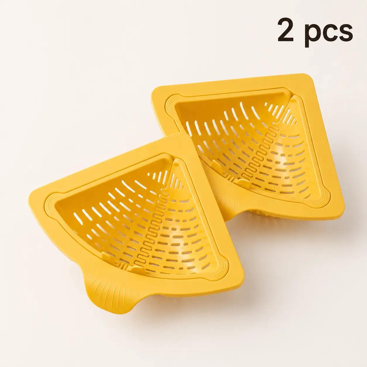 2 Pack Triangular Draining Basket, Corner Sink Strainer for Food Scraps, Vegetable Fruit & Rice Residue, Kitchen Sink Filter Basket