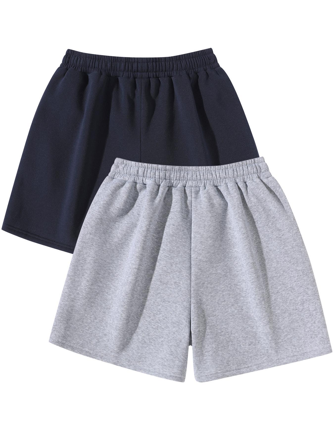 Men's Solid Color Drawstring Waist Shorts, Regular Fit Casual Comfy Breathable Shorts for Daily Wear, Men's Bottoms for All Seasons, Everyday Short Shorts, Homewear, Loungewear