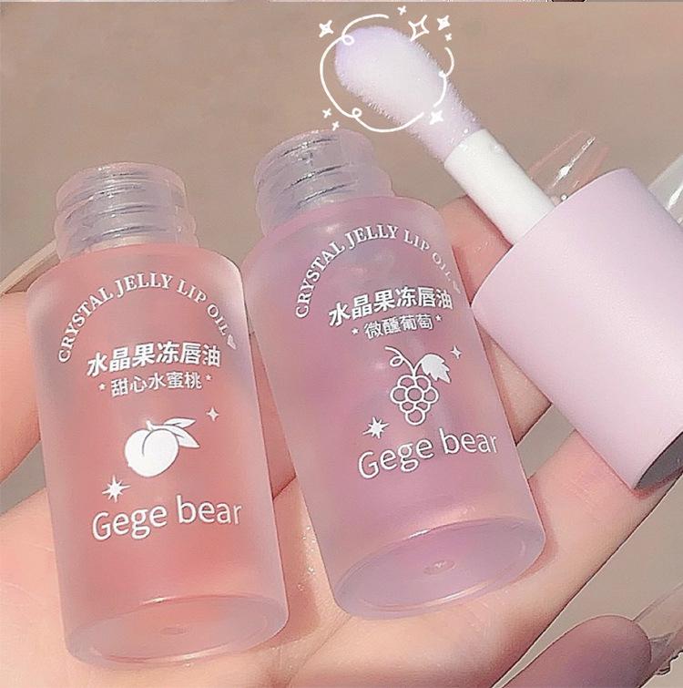 Crystal Jelly Lip Oil – High-Shine, Non-Sticky, Hydrating, Reduces Lip Lines, Moisturizing Gloss for Smooth & Plump Lips, by Gegebear