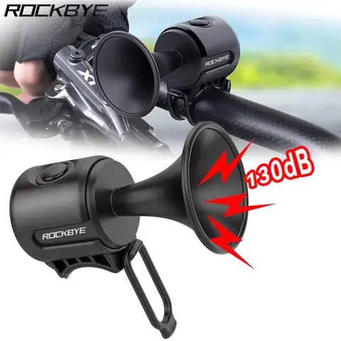 Electric Bike Horn 130db Safety Alert, Ipx4 Waterproof Bicycle Bell Ring, Universal Adult Child Bike Riding Accessories, Outdoor Cycling Accessories