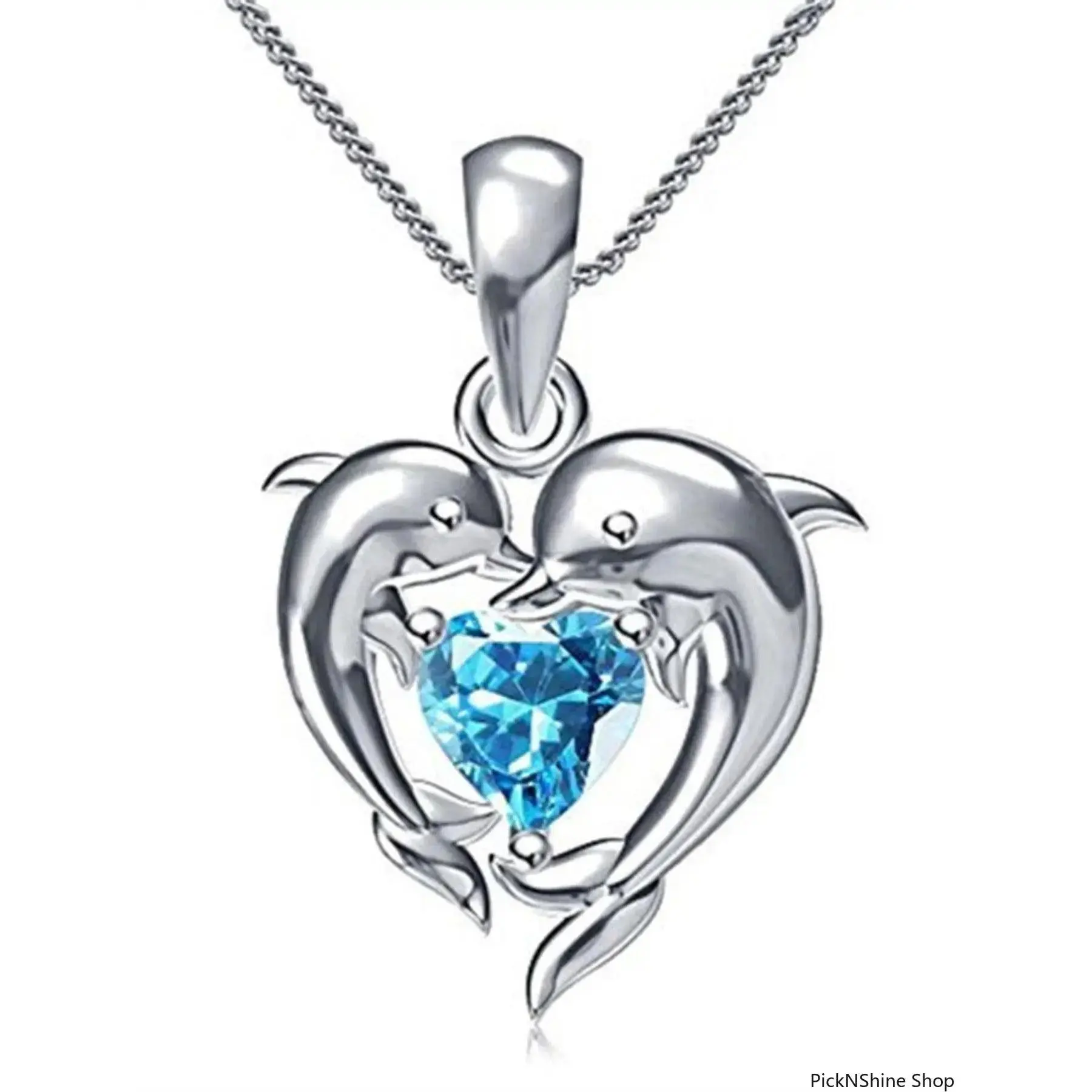 Women's Casual Dolphin Necklace, Stylish Oceanic Themed Jewelry with a Sparkling Crystal Stone Charm, Cute, Female, Pendant, Synthetic, Birthday, Zircon, Ocean Themed Stuff, Crystal Charm, Birthday Gift Ideas, Single Pendant, Synthetic Stone