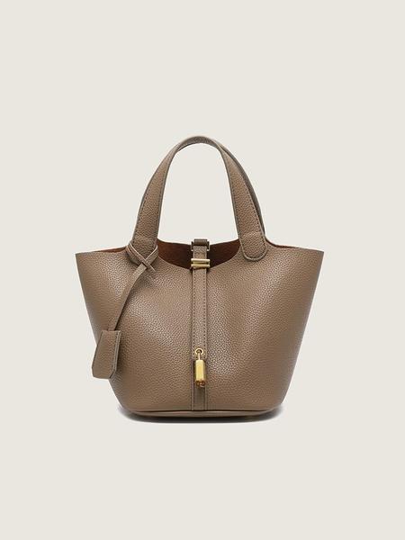 Mini Faux Leather Bucket Bag for Women, Fashionable Bucket Bag, Trendy PU Small Handbag Purse, Girl's Vegetable Baskets bag, Retro Top Handle Tote Bag, Suitable For Commuting, Parties, TravelSatchel, Work