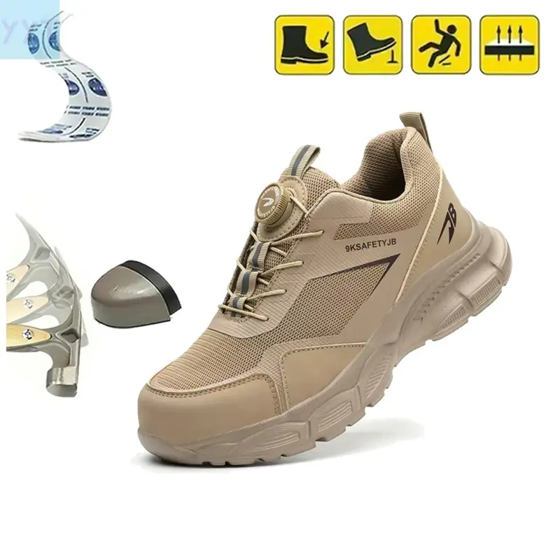 YYT1 Men’s Work Safety Shoes – Breathable, Odor-Resistant, Impact-Absorbing, Puncture-Resistant, Soft Sole, Non-, Wear-Resistant, Insulated