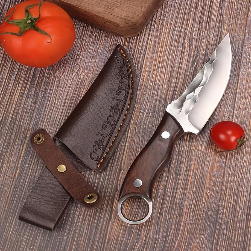 Sharp knife forged steel, meat cleaver, boning knife, kitchen, outdoor, cooking knife with sheath multifunctional portable Multi-Functional Outdoor