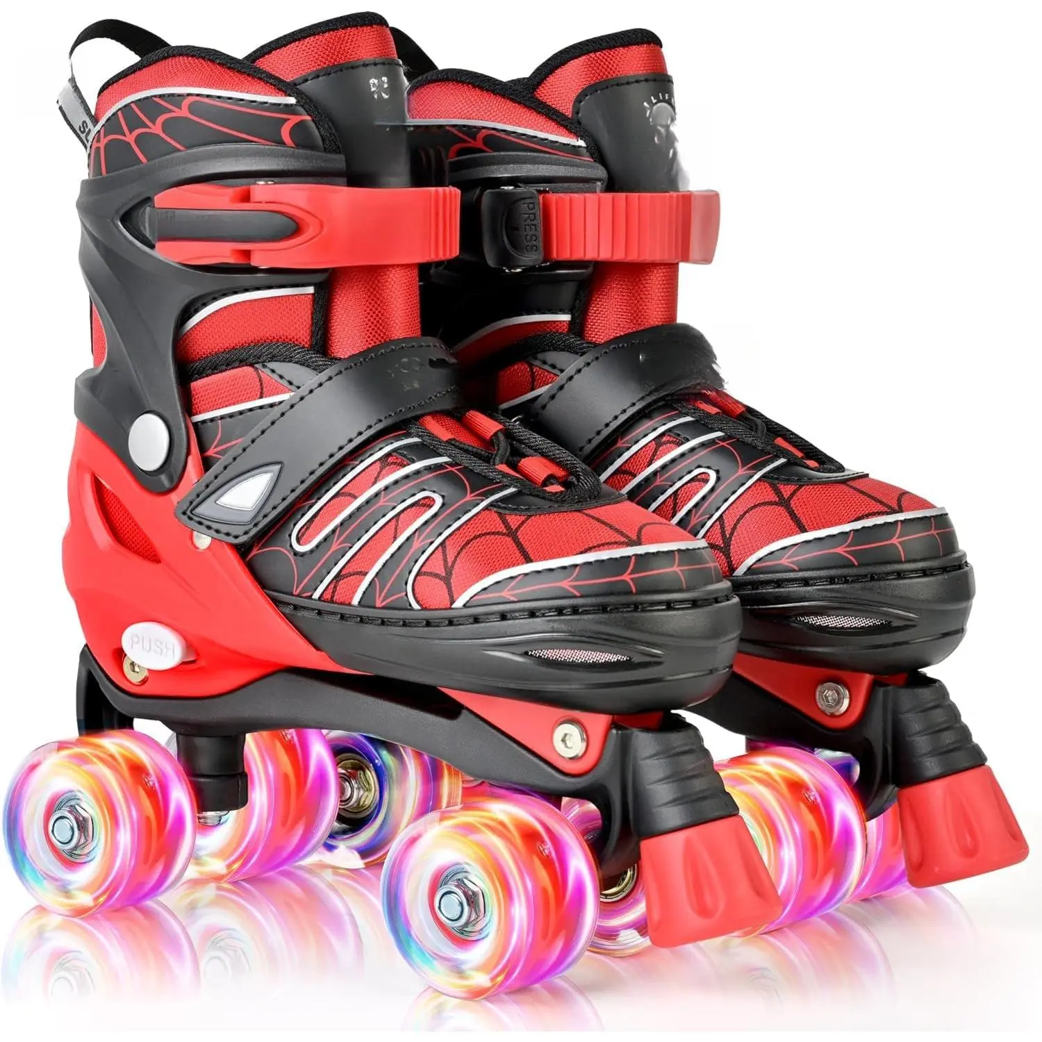 Adjustable Kids Roller Skates for Boys Ages 3-5 5-8 6-12 with 4 Sizes Adjustable Light up Wheels, Best Children Gift for Beginners Indoor Outdoor Sports