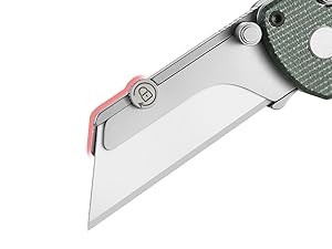 U1 Pro Multitool Folding Utility Knife with Folding Screwdriver, Quick Change Blade, Rail Lock & Pocket Clip for Men Women(Doughnut) Emergency Survival Kit Supplies