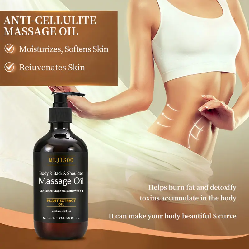 240ML Slimming Massage Oil, Easy Absorption, Comfortable Non-Greasy, Helps Burn Fat and Detoxify Body, Ideal for Wellness Routine