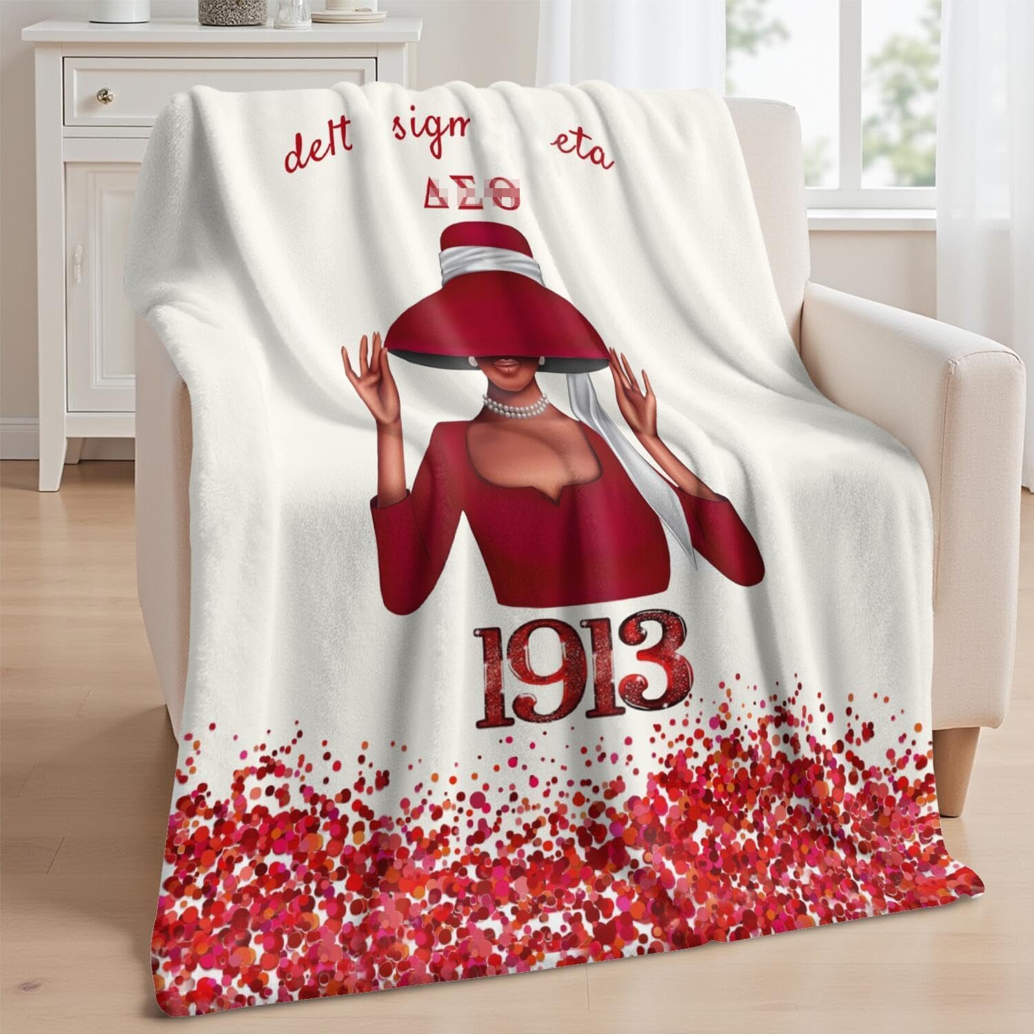 1913 Sorority Gifts for Women Girls Sister Super Soft Cozy Throw Blanket DST Blankets