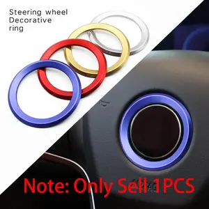 1Pcs 60mm 3D Alloy BMW Models Car Styling Car Steering Wheel Center Circle Sticker Interior Decoration Ring Accessories For BMW M M3 M5 E36 E46 E60 E90 E92 F30 F25 F48 X1 X3 X5 X6
