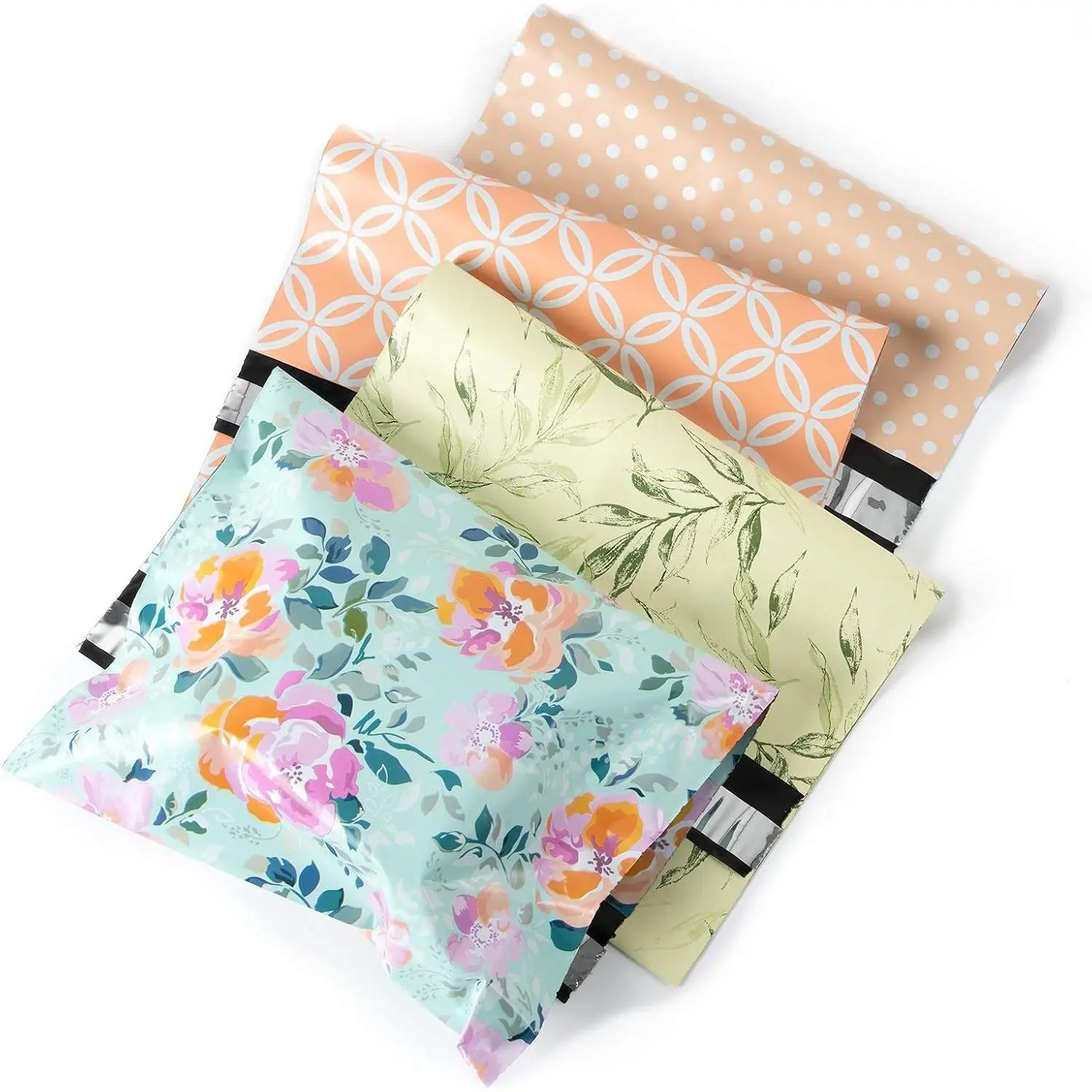 Poly Mailers Shipping Bags Pretty Thick Self Adhesive Mailing Envelopes, 10x13 inches, 40 Pack - Spring