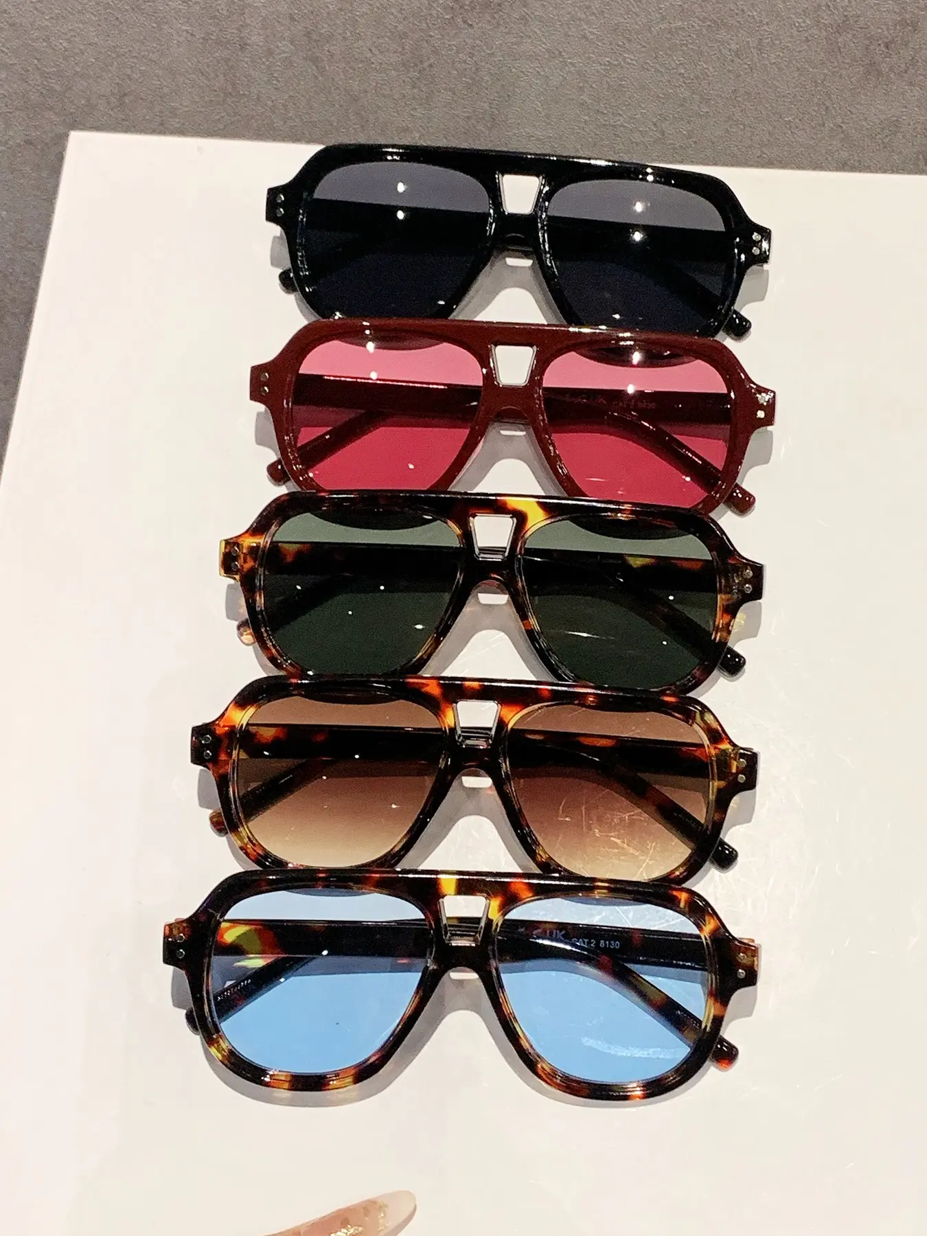 5 Pairs Women's Pilot Retro Fashion Glasses, Trendy Casual Aviator, Perfect for Runway, Beach Parties, Street Style, Trendy Eyewear for All Occasions