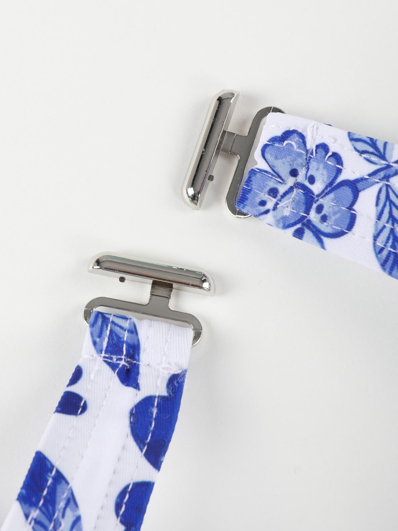 Women's 2pcs Floral Print Bikinis Set, Push Up Swim Bra & High Cut Swim Bottom, Fashion Chic Swimwear for Summer Beach Holiday Vacation, Push Up Swimsuit