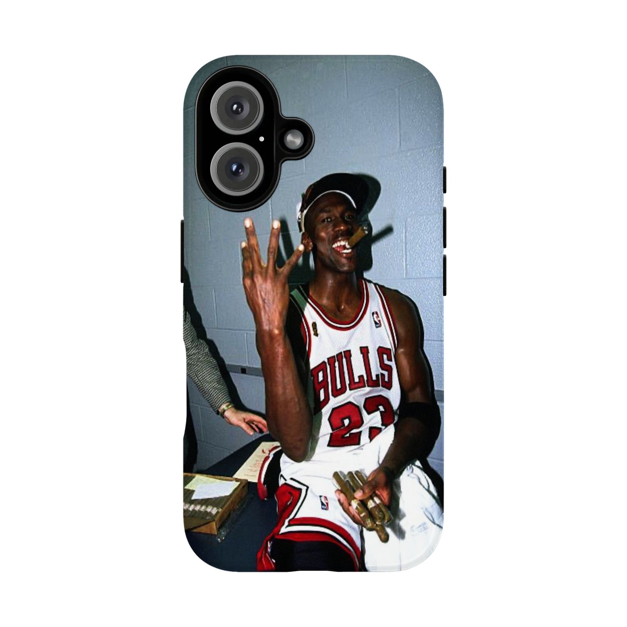 2-in-1 Jordan-Themed Phone Case with Integrated Screen Protector — Compatible with iPhone 12, 13, 14, 15, 16, 17 Series. Glossy, Shockproof, and Non-Yellowing Design — Ideal for Gifting.