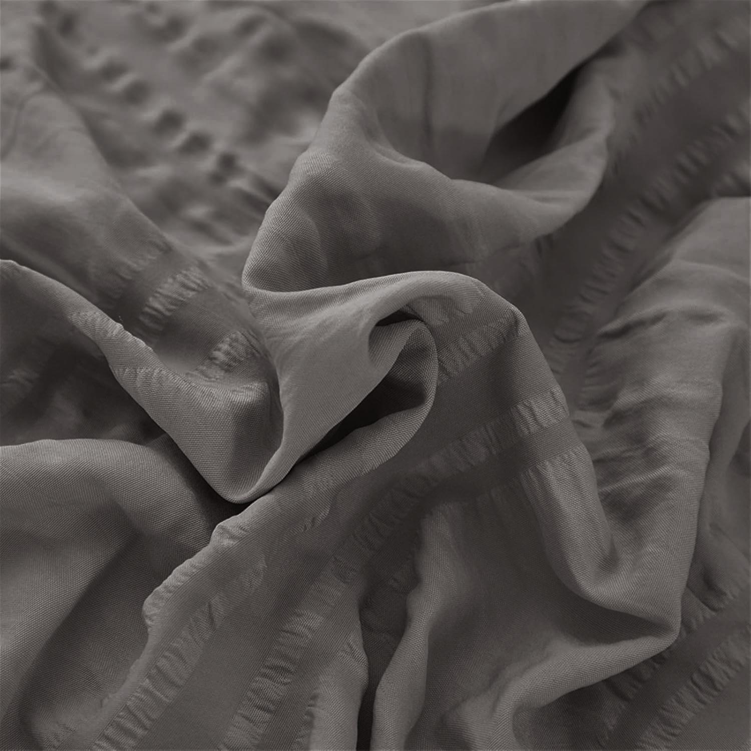 Solid Color Bedding Set, 1 Count Bedspread & 2 Counts Pillowcase without Filler, Soft Comfortable Bedding Set for Home Bedroom, for Puffed Quilt, Pleated Bedding Sets