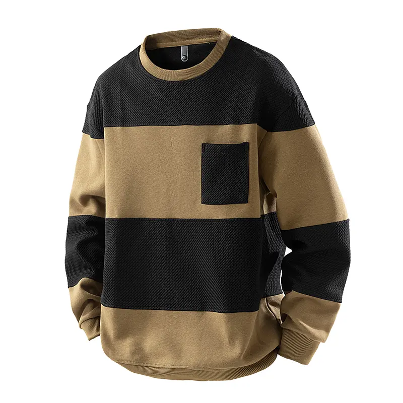 2026 Fall Winter New Men's Plus‑Size American‑Style Crewneck Sweatshirt, Oversized Loose‑fit Trendy Pullover Top, Big & Tall Casual Outerwear, Fashion Comfortable Shirt for Overweight Men Daily Street Outfits