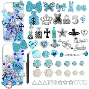 Junk Case Charms DIY Kit with Bows, Stars, Butterfly For DIY Clear Phone Charm Y2K Junk Phone Case Charms Kit, Cute Decorative For Customizing Craft Accessories