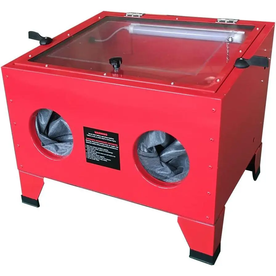 AutoForever  25 Gallon Air Sandblasting Cabinet, 40-80 PSI, Heavy Duty Steel, Spray Gun & 4 Nozzle, Bench Top Cabinet, For Rust Removal, Stain, Paint