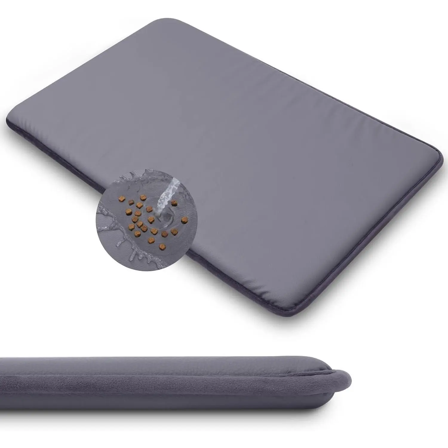Outdoor XL Dog Crate Pad Bed, Reversible Waterproof Wipeable Mat, 41x27 - Anti-Slip Pet Sleeping Mat for Medium Large Dogs, Travel, Trunk, Dark GreyGift