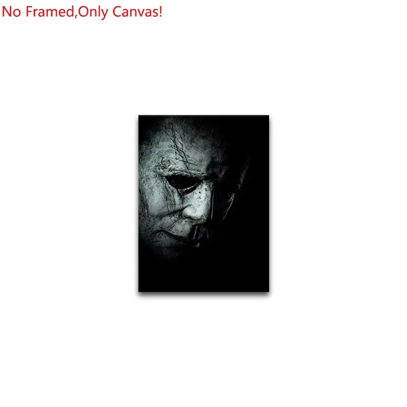 1 piece/set of frameless canvas painting print poster, classic Scream Horror Movie Style art, Michael Myers, A perfect gift for Halloween lovers, the perfect gift for bedroom, living room, kitchen, dormitory corridor, mural, wall decoration