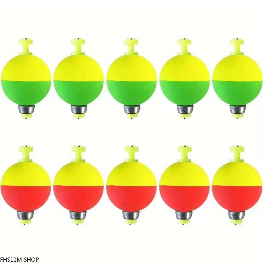 10PCS Fishing Bobbers Floats, 10 Packs Weighted Bobbers for Fishing, Foam Snap-On Floating Balls, Ideal for Bluegill & Crappie (2.5cm), Fishing Tackle, Fishing Equipment