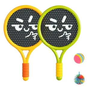 2Pcs Shock Absorbing Children's Badminton Racket Portable Soft Grip Children Badminton Racquets With Ball Lightweight