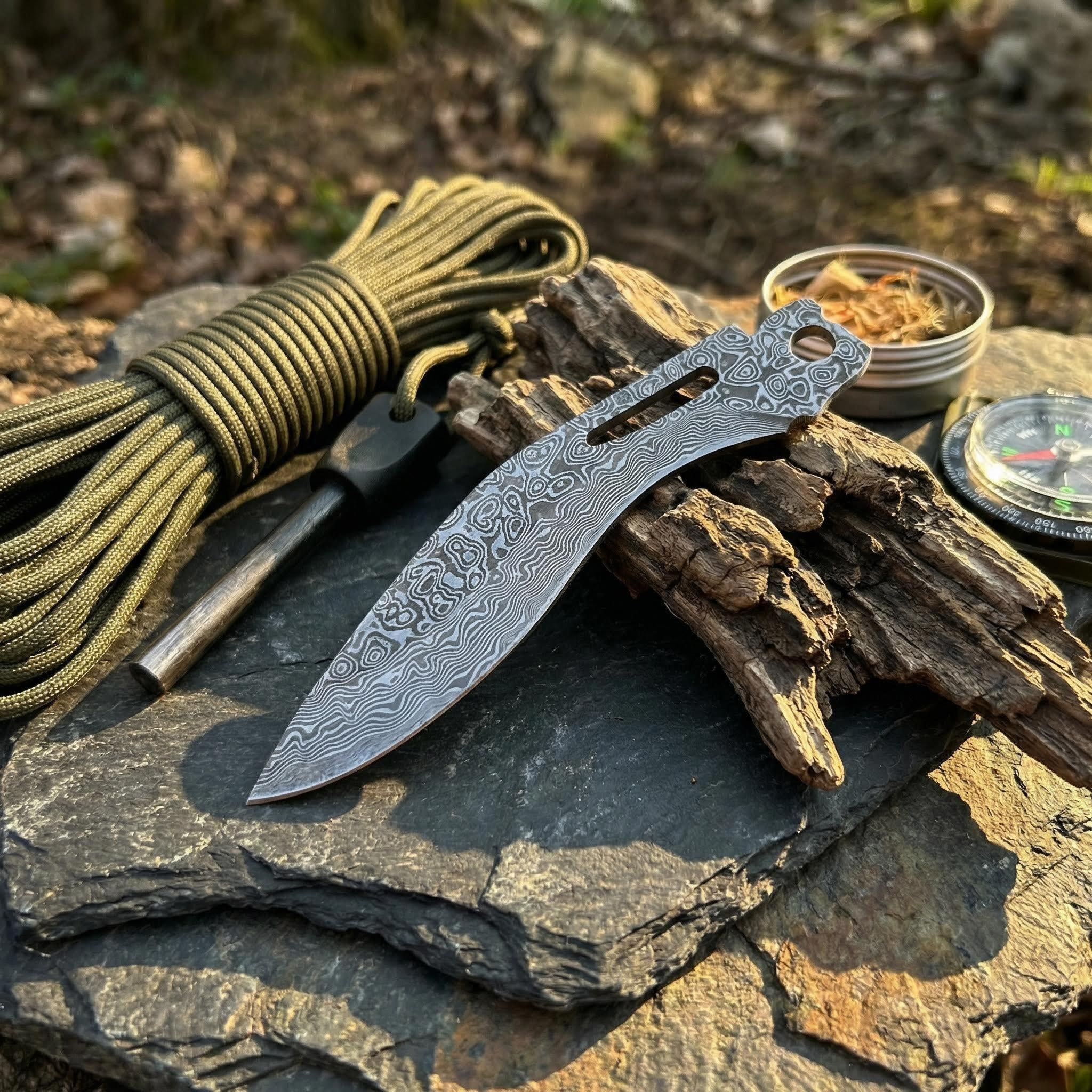 Premium VG10 Damascus Clip-Point Blades for Leatherman SURGE - MAIN KNIFE