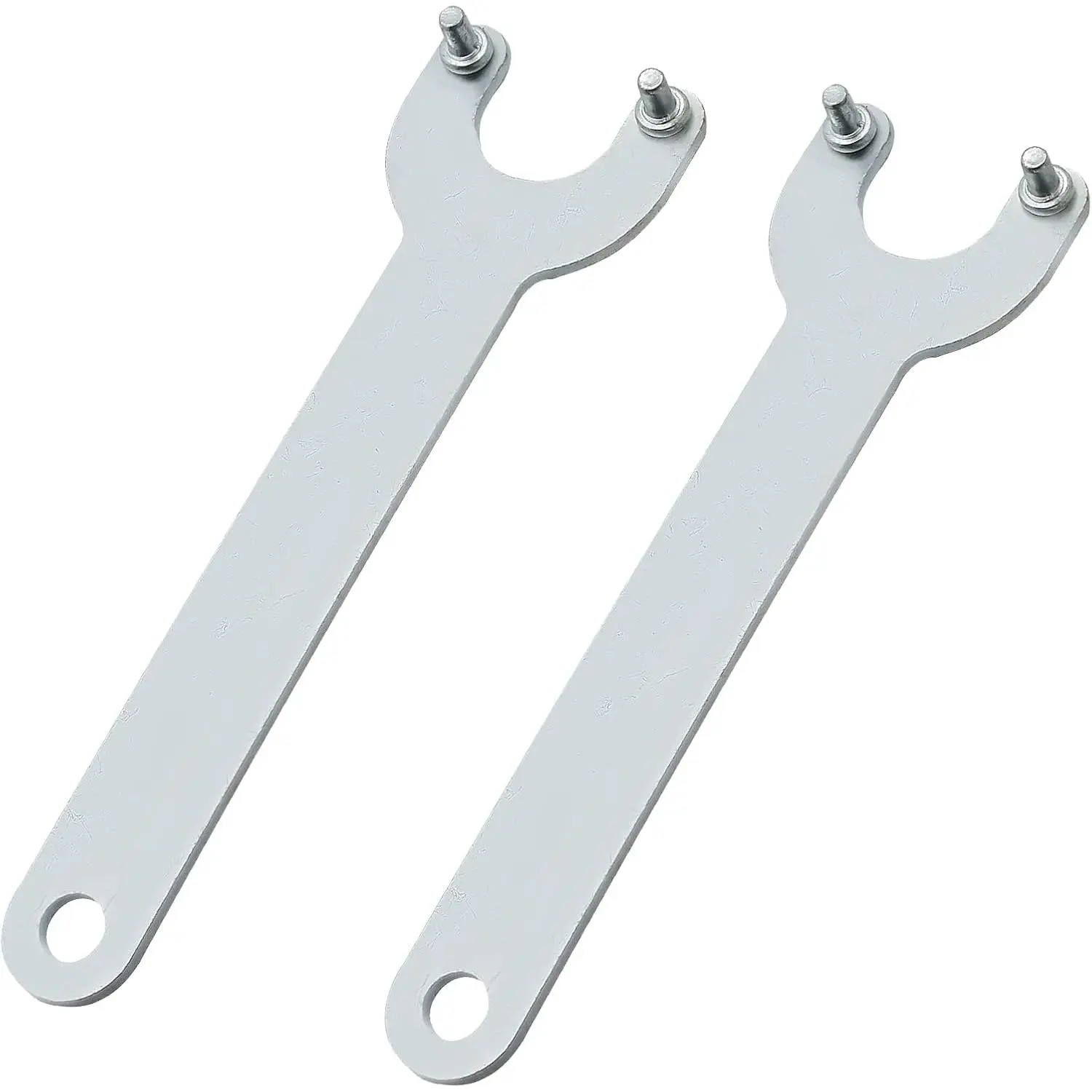 Galvanized Metal Angle Wrench Set (2-Count, 125/150mm - 49.2/59.1cm/19.4/23.3inch), Flange Spanner for 125/150mm Angle Grinders, Flange Nut Removal Tool