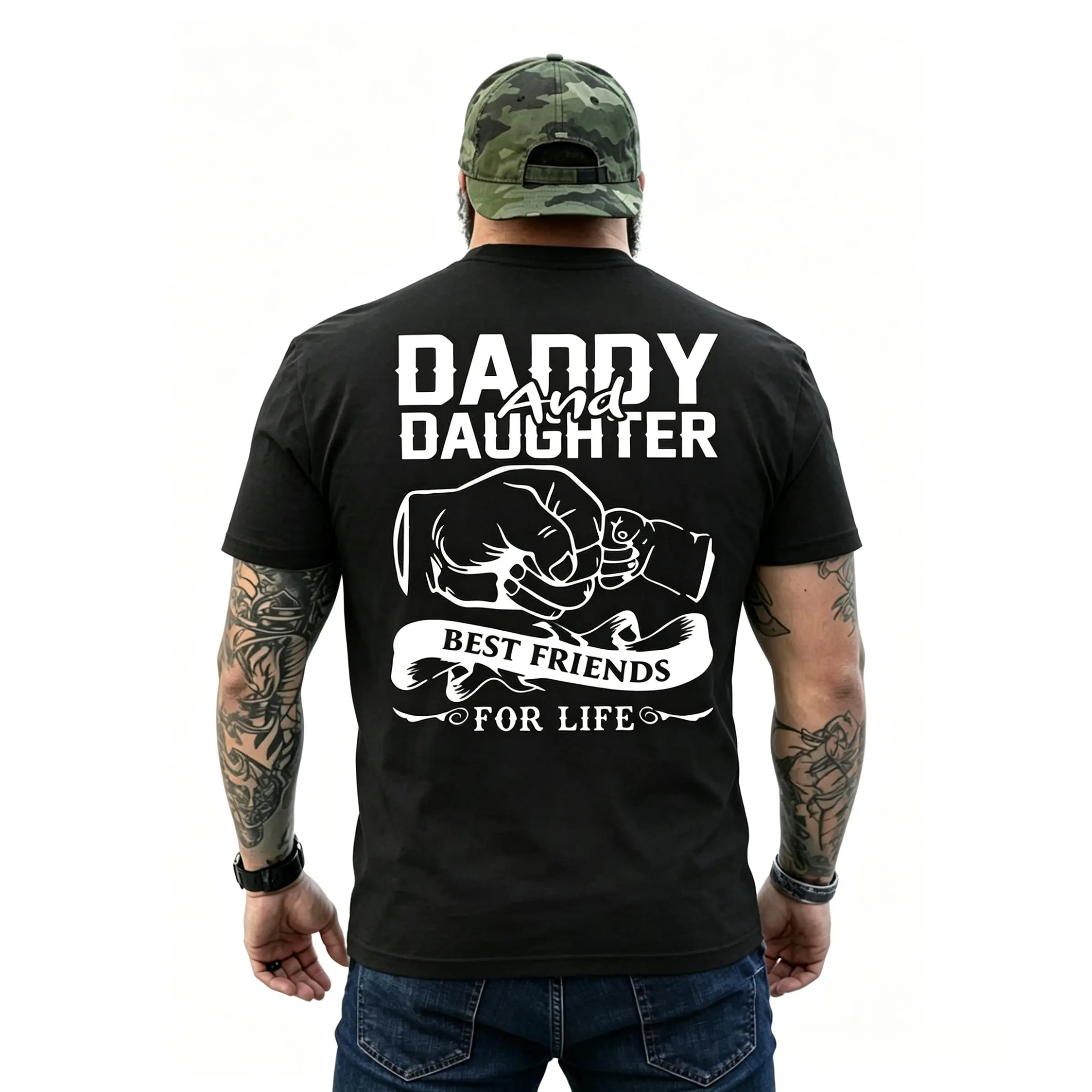 Heartwarming Father - daughter Bond Tee: Celebrate the Lifelong Friendship between Daddy and Daughter, Funny Vintage Father’s Day Gift for Stepdad, Classic Unisex Appreciation Tee, Sweatshirt, Menswear, Tops,Gift for Husband,  Unisex, Fabric, Streetwear