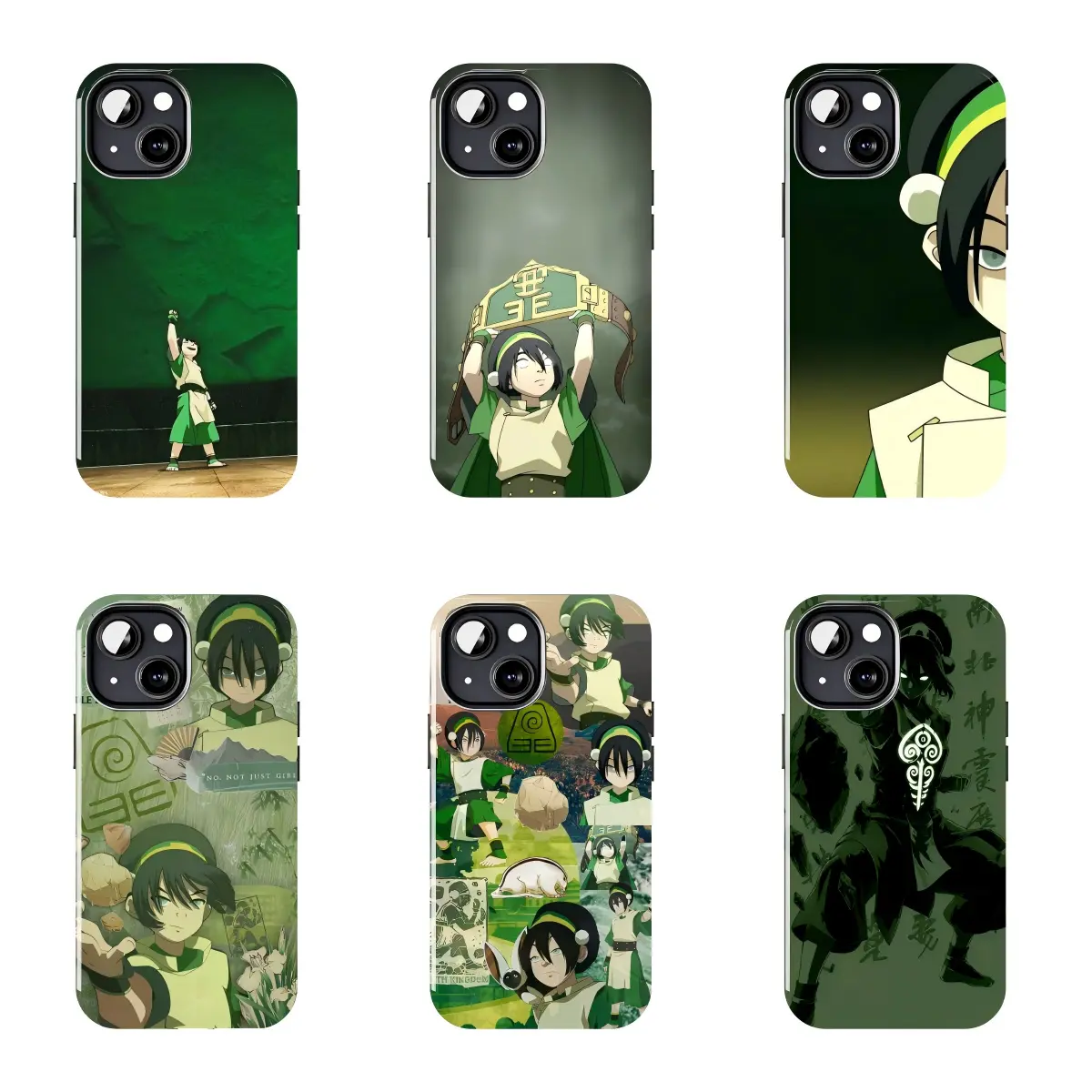 ATLA Toph Earthbender Green Anime Case Suitable for iPhone 17-11 Pro Max/Plus and  Samsung Galaxy S23-25