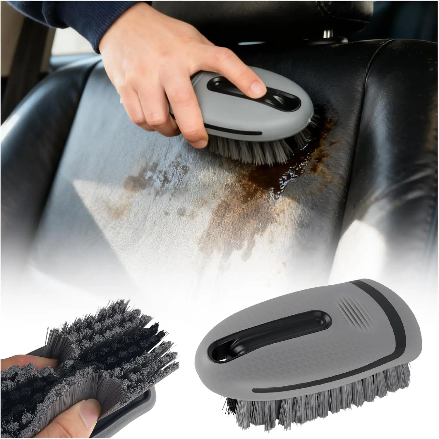 2026   Upholstery Brush for Cleaning,Portable  Carpet Brush with Dense Bristle & Non-Slip Handle,Multi-Purpose Upholstery Cleaner Brushes for   SUVs Interior