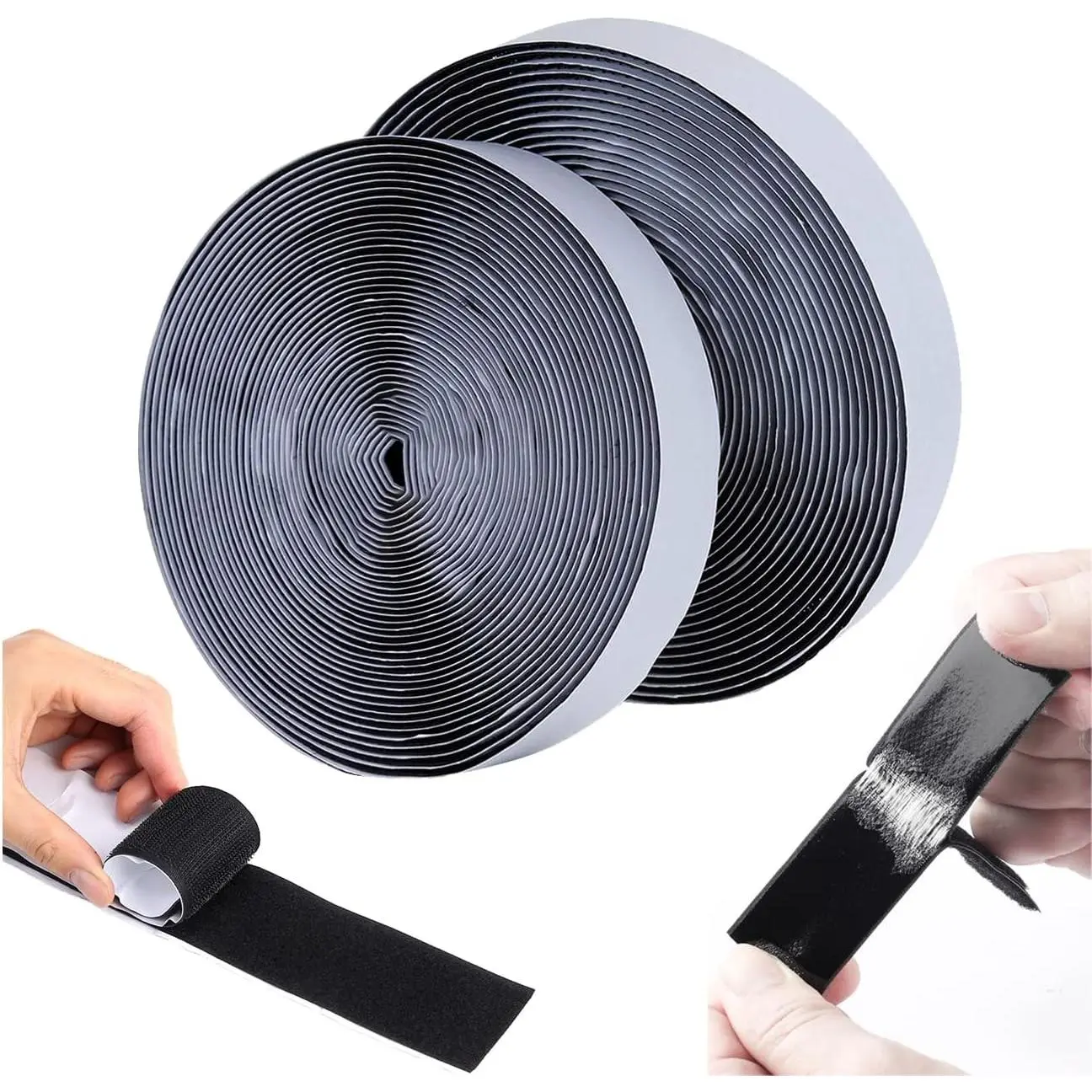 Heavy Duty Reclosable Adhesive Hook and Loop Tape Roll, 1 in x 26.2 Ft Cuttable Fastener for Craft Projects, Wall Decor, DIY Users