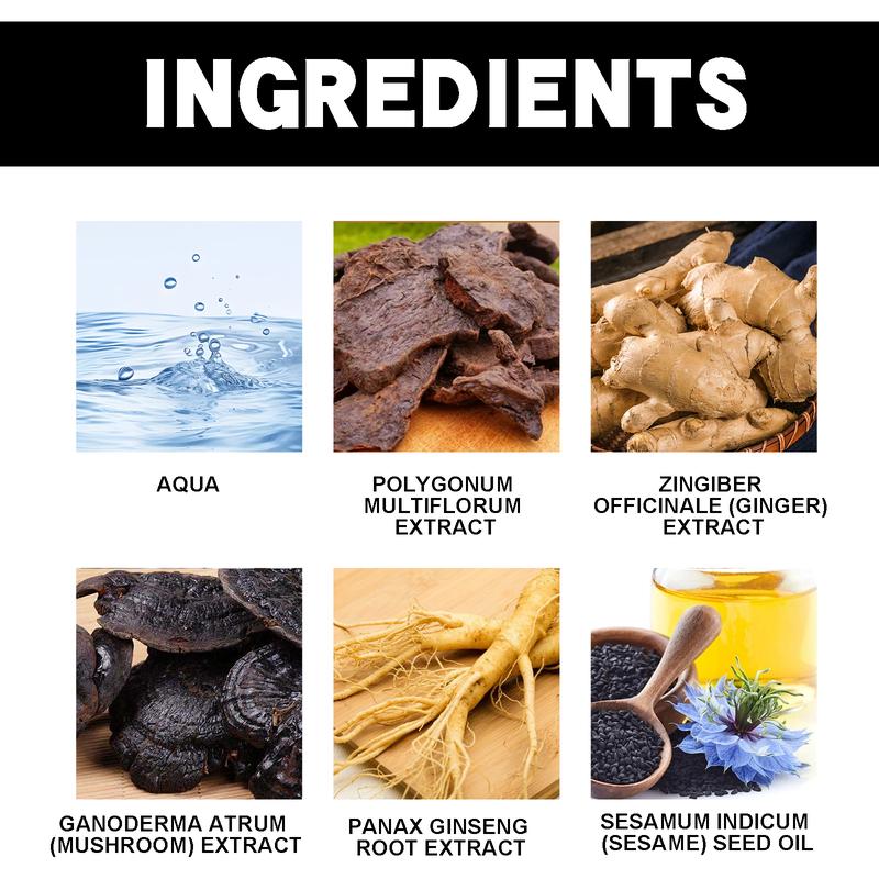 Black Hair Shampoo with Fo-Ti Extract Cleansing Repairing Wash for Dark Shiny Hair Moisturizing Nourishing Smoothing Hair Care Black Hair Shampoo with Fo-Ti Extract Cleansing Repairing Wash for Dark Shiny Hair Moisturizing Nourishing Smoothing Hair Care