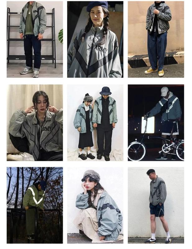 Kyn Apparel Men's Waterproof Reflective Thin Loose Jacket, Spring, Autumn and Winter Outdoor Sports Training Casual Windproof Jacket, Retro Military Jacket Kyn Apparel Men's Waterproof Reflective Thin Loose Jacket, Spring, Autumn and Winter Outdoor Sports Training Casual Windproof Jacket, Retro Military Jacket