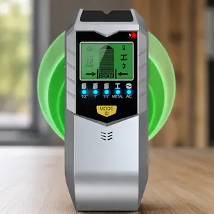 Professional Wall Scanner 5-in-1 with LCD Display, Deep Sensing Metal Stud Wire Detector, Handheld Pipe Finder for DIY Renovation, Safe Electrical Detection, Digital Measuring Tool for Construction Maintenance