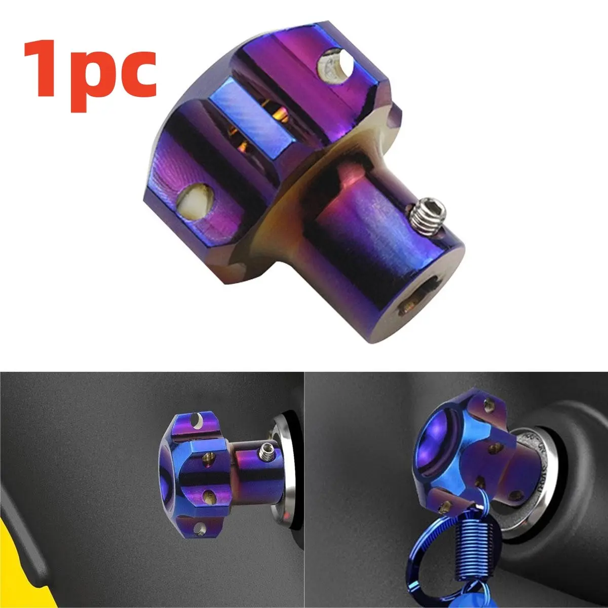 Universal Motorcycle Key Head, Fashion Design Custom Key Cover, Cnc Titanium Key Head, Gear Hexagon, Titanium Plated Key Accessories, Motor Parts Accessories