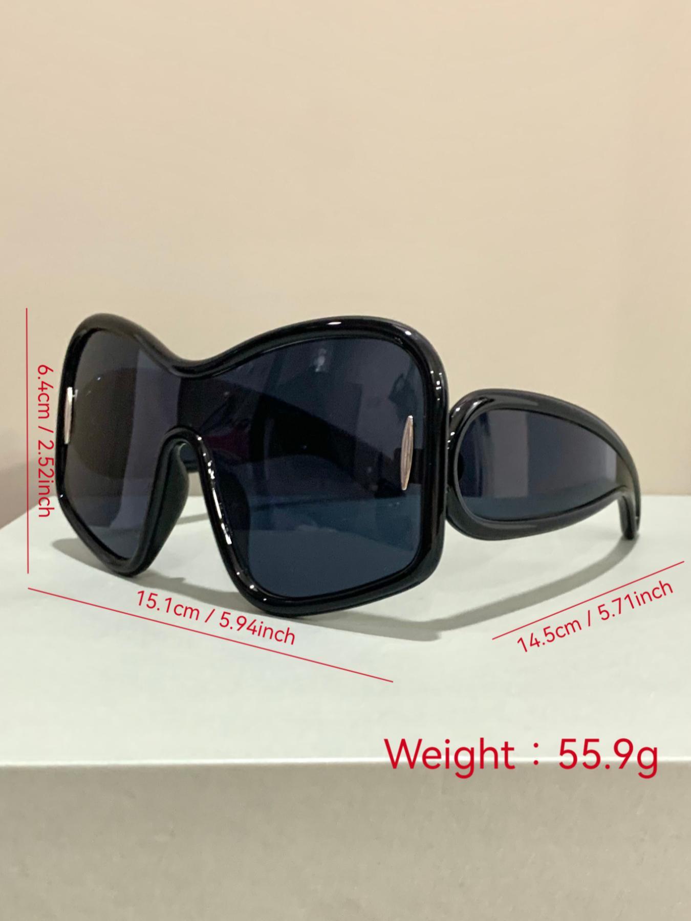 Unisex Punk Style Large Frame Glasses, Style Trendy Casual Eyeglasses for Travel Use, Novelty Frame Legs Glasses, Fashion Accessories for Outdoor Activities