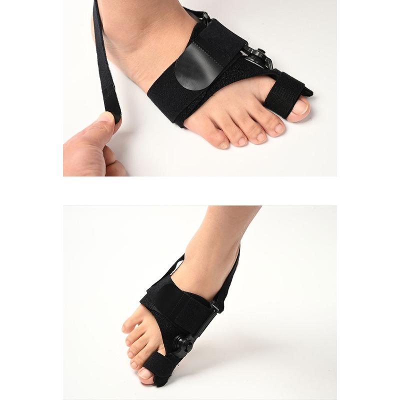 Toe splitter orthotic device with adjustable support for foot bone alignment and pain relief